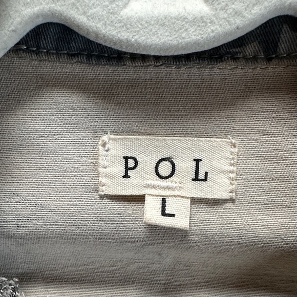 POL Women's Gray and Tan Utility Jacket - Picture 5 of 5